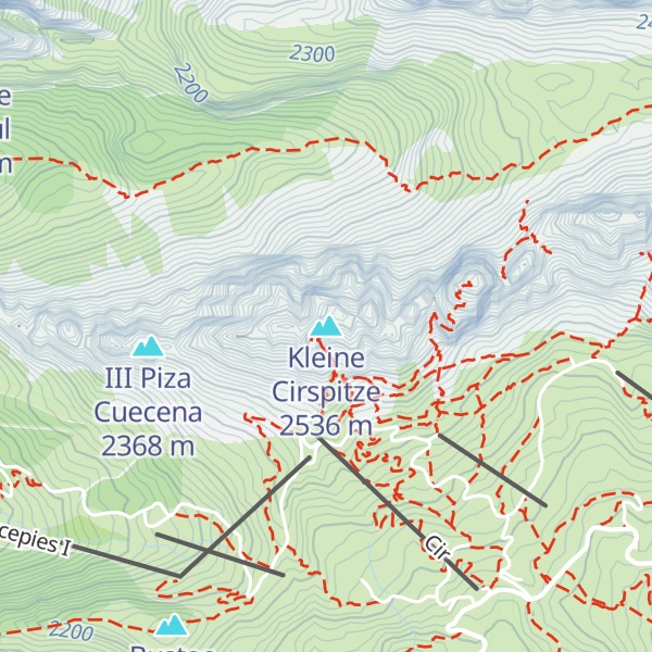 Map of Kleine Cirspitze
