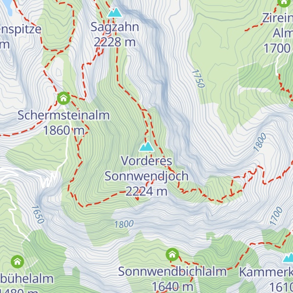 Map of Vorderes Sonnwendjoch