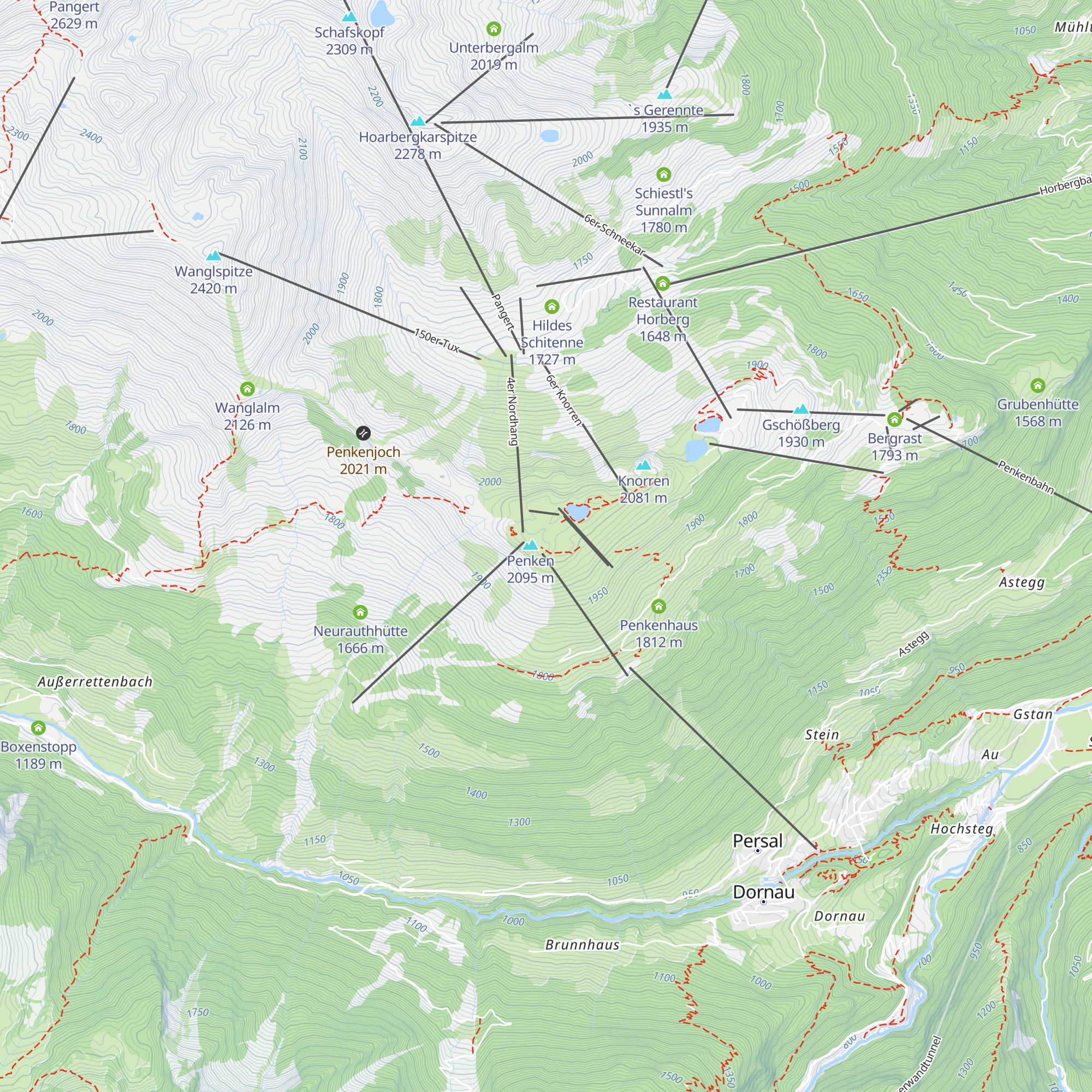 Penkentenne map
