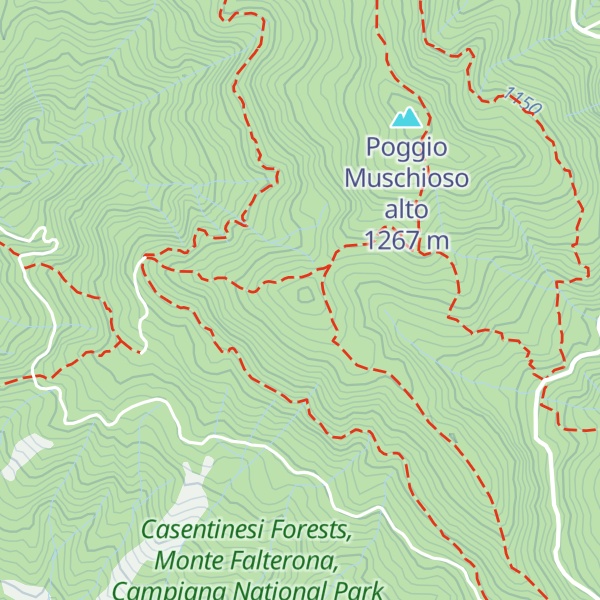 Map of Poggio Muschioso basso