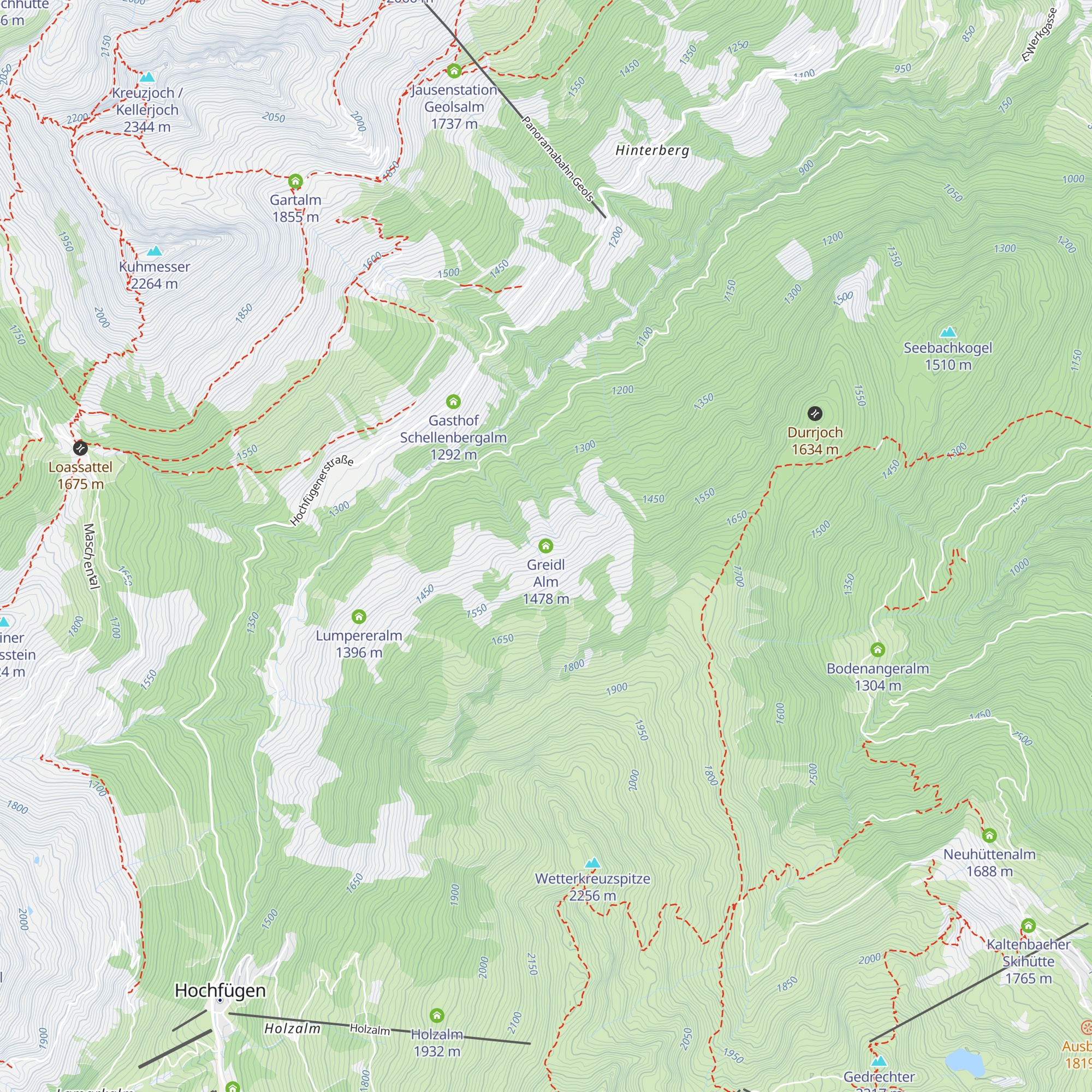 Greidl Alm map