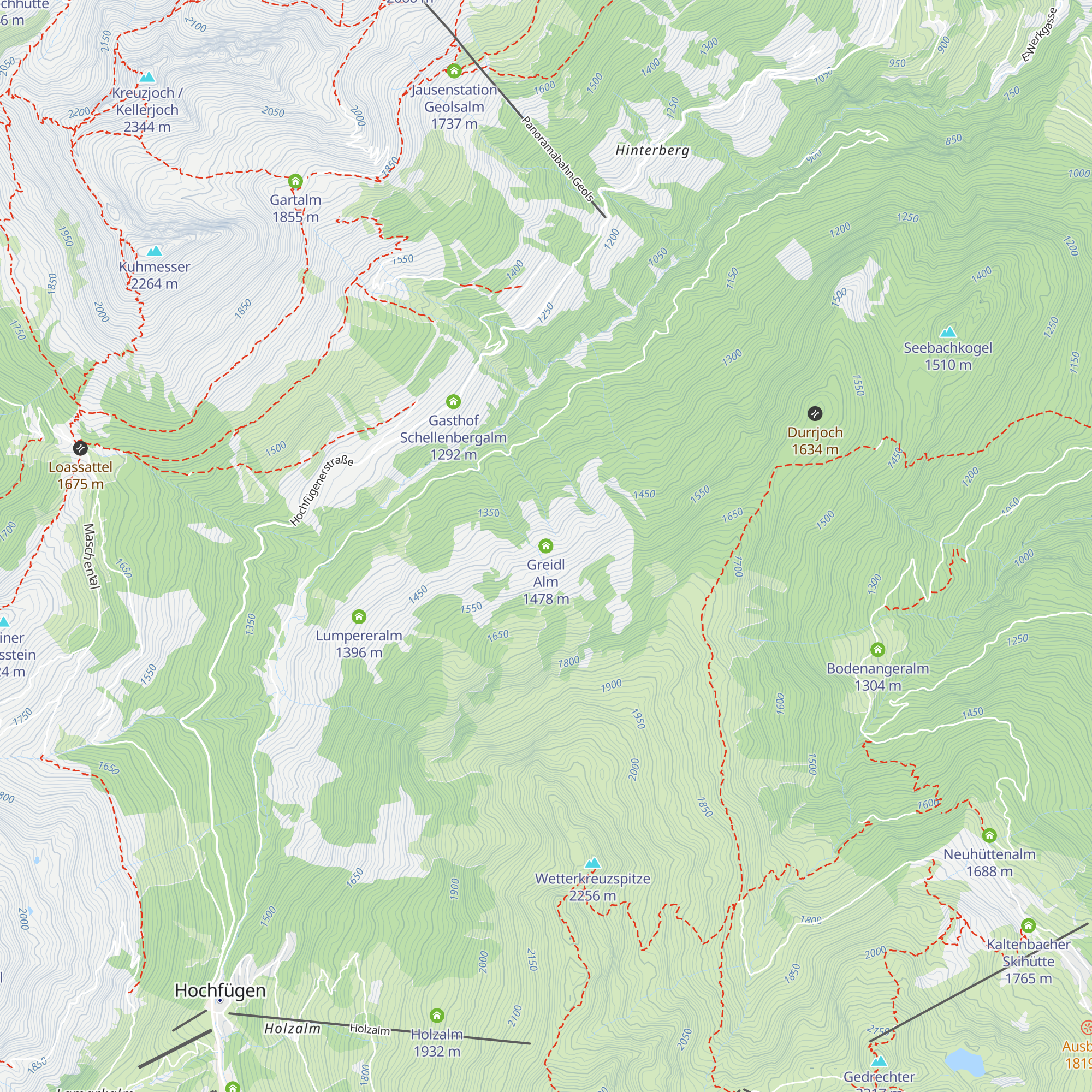 Greidl Alm map