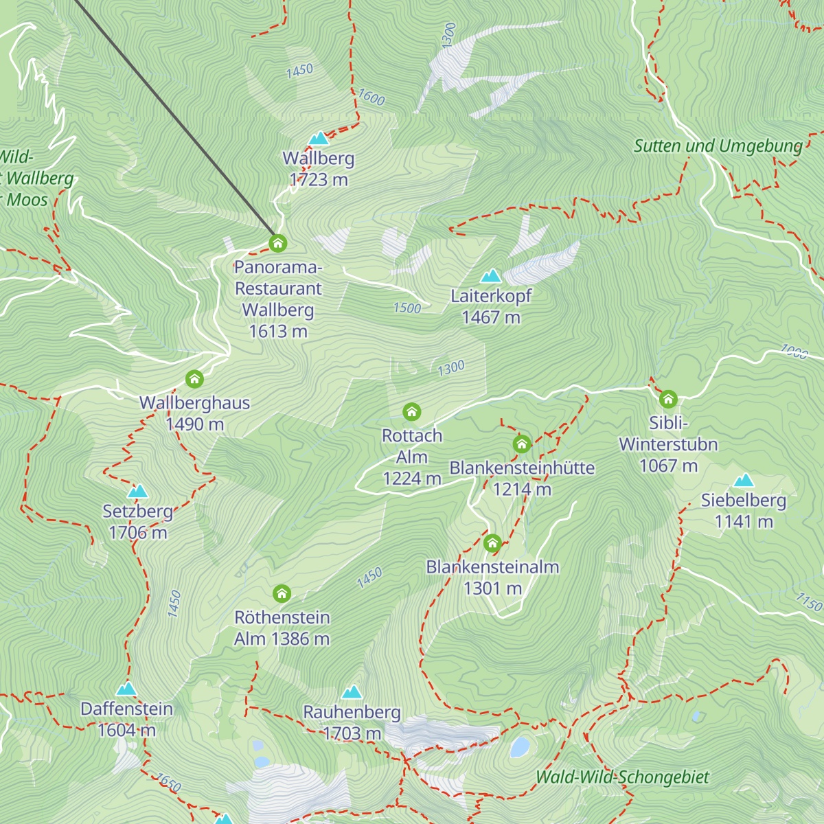 Rottach Alm map