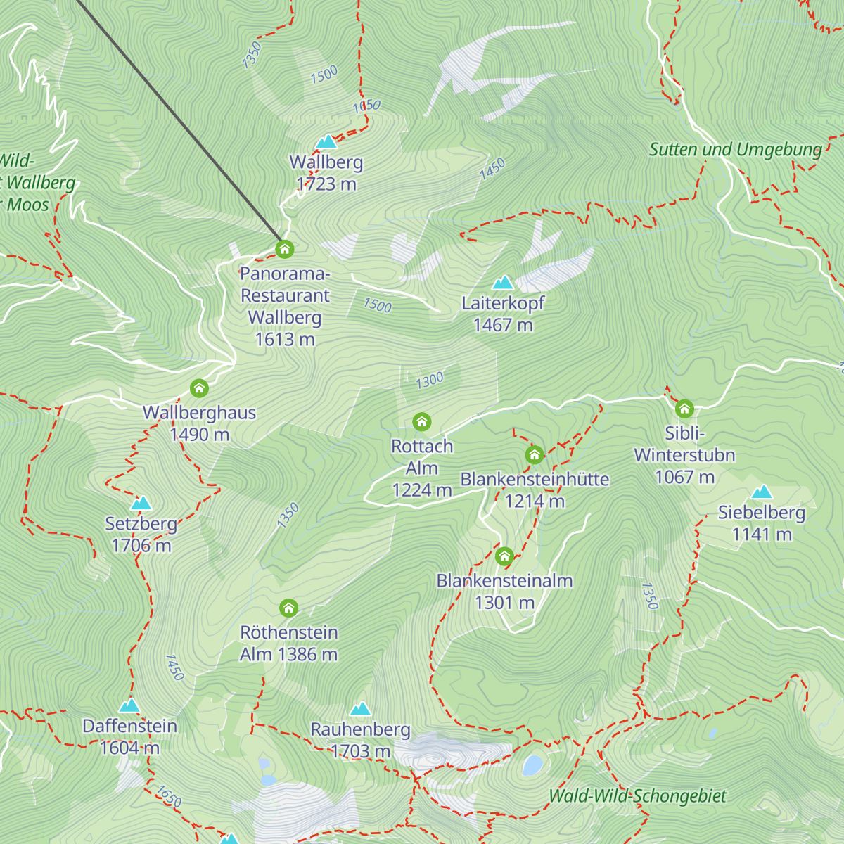 Rottach Alm map