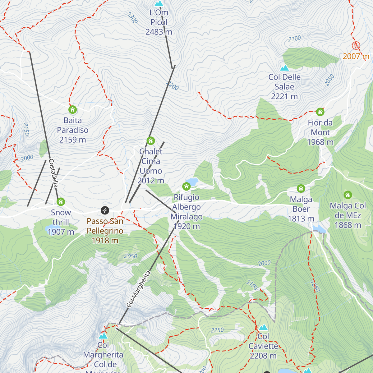 Rifugio Albergo Miralago map