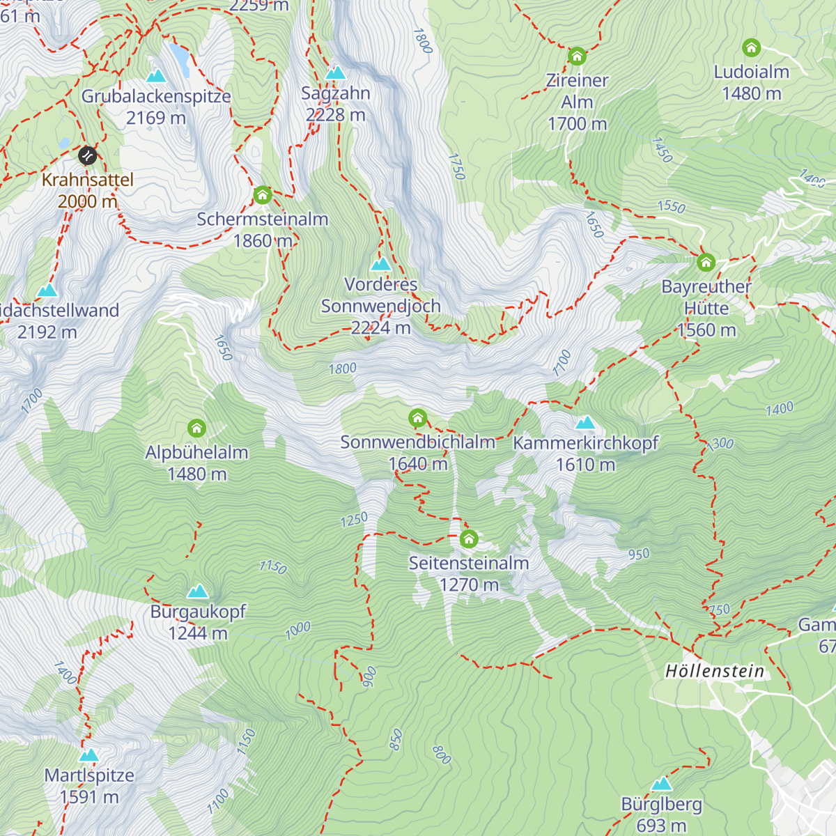 Sonnwendbichlalm map