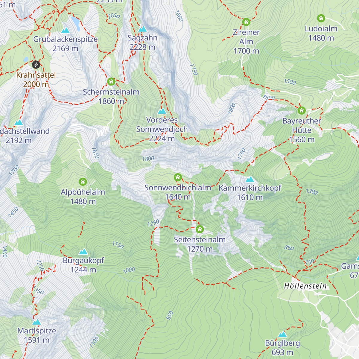 Sonnwendbühelalm map