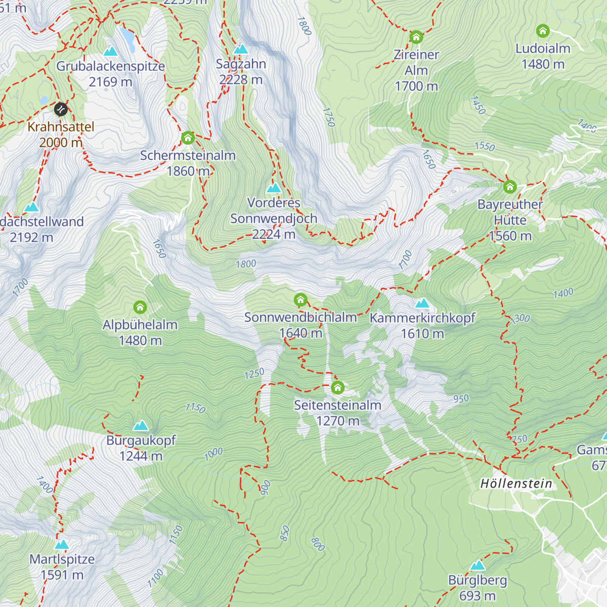 Sonnwendbühelalm map