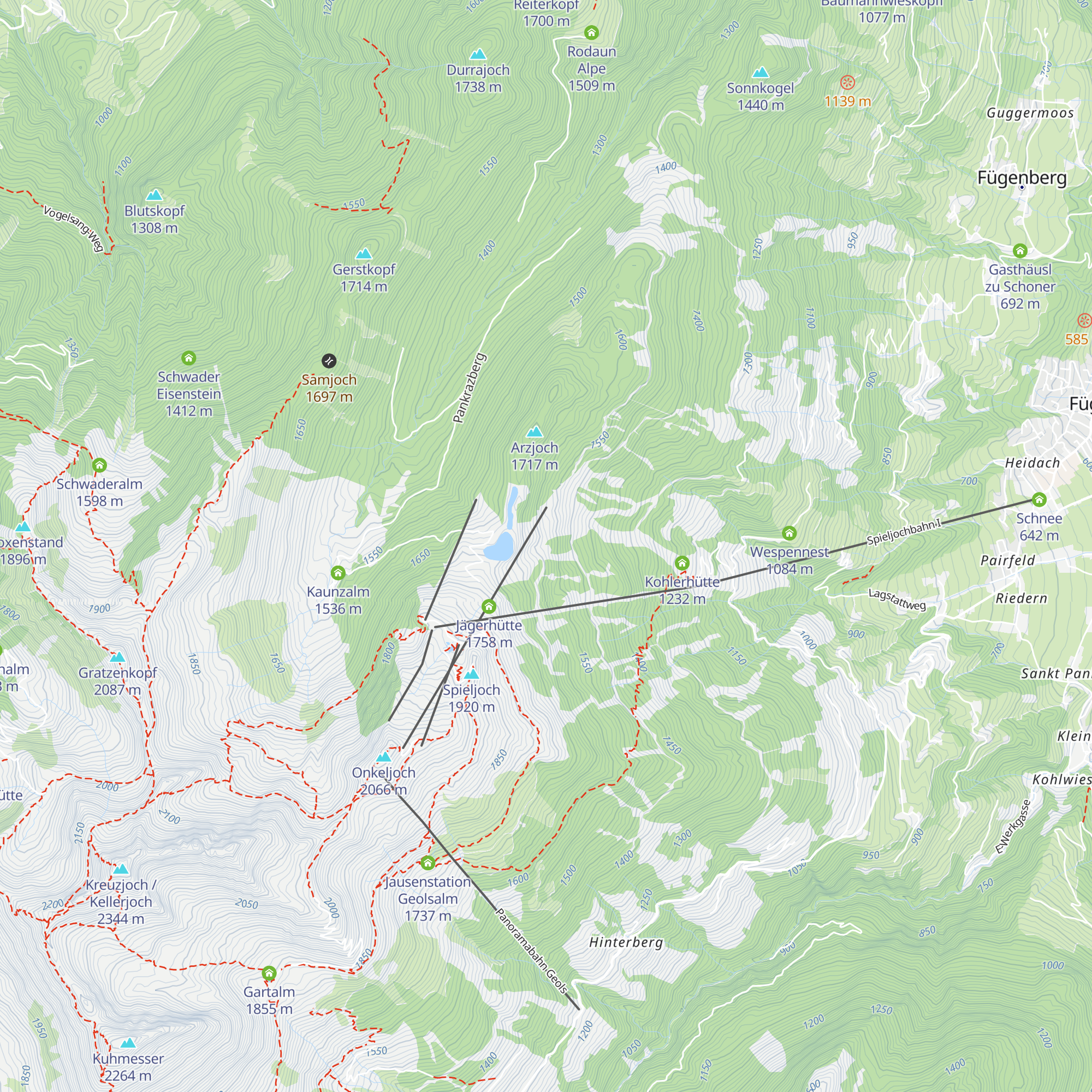 WSV Hütte, Skihütte map