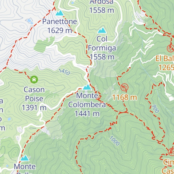 Map of Monte Colombera