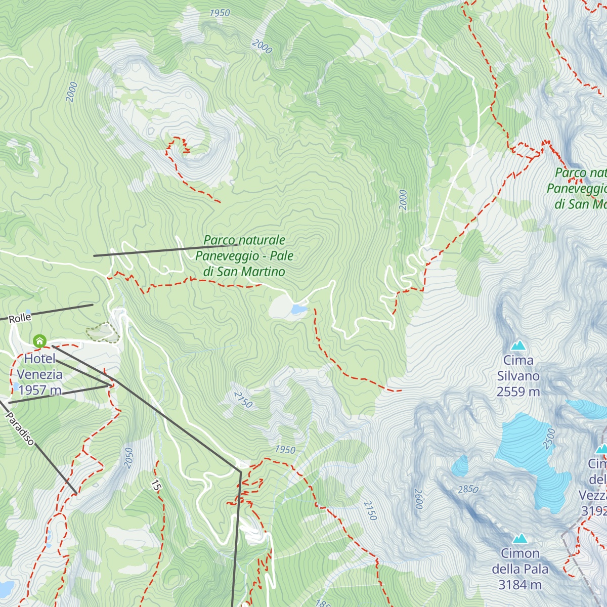 Baita Segantini map