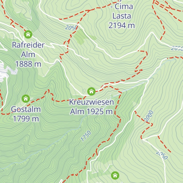 Map of Kreuzwiesen Alm