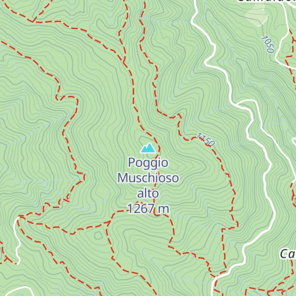 Map of Poggio Muschioso alto