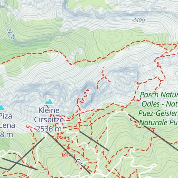 Map of Große Cirspitze