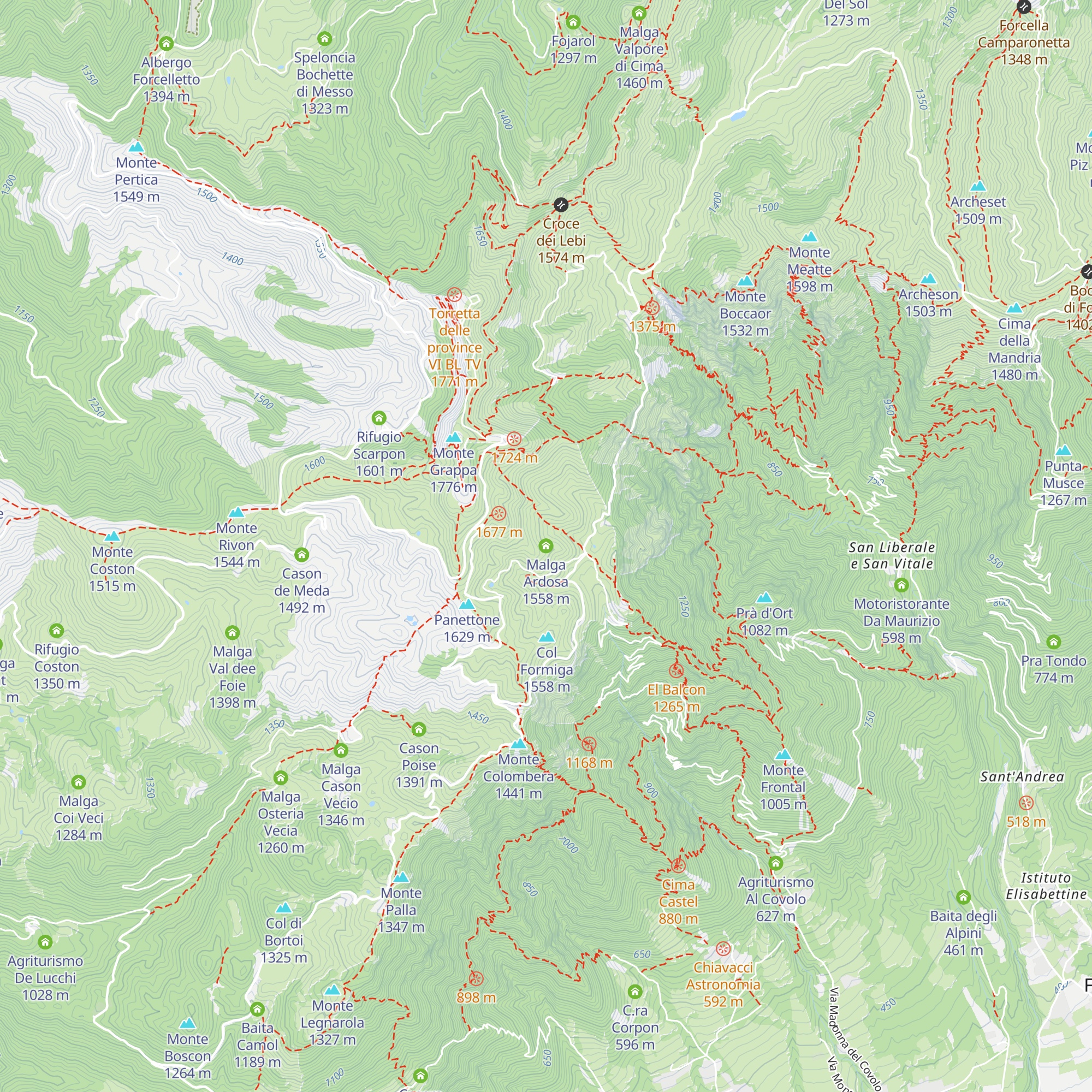 Malga Ardosa map
