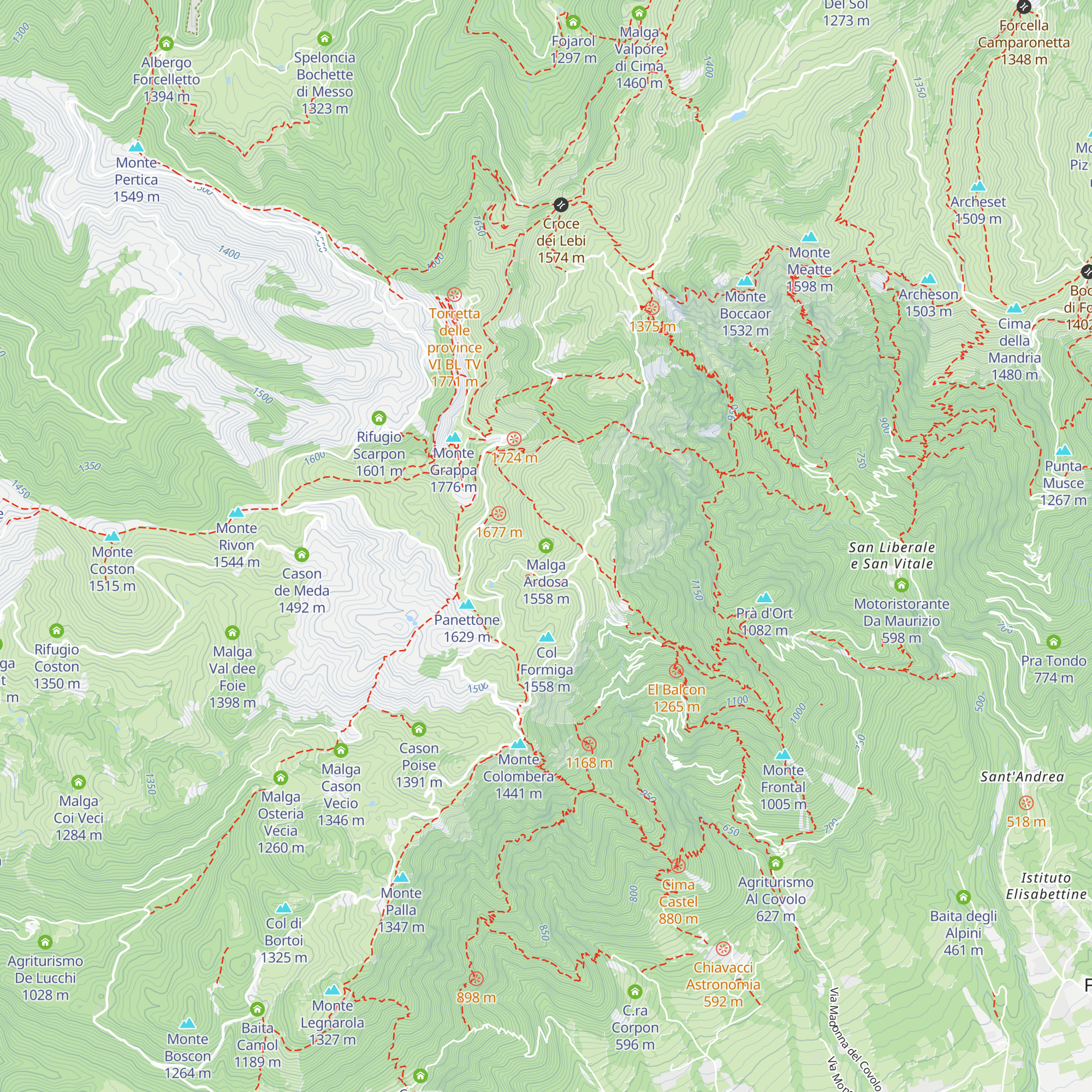 Malga Ardosa map