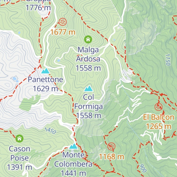 Map of Col Formiga