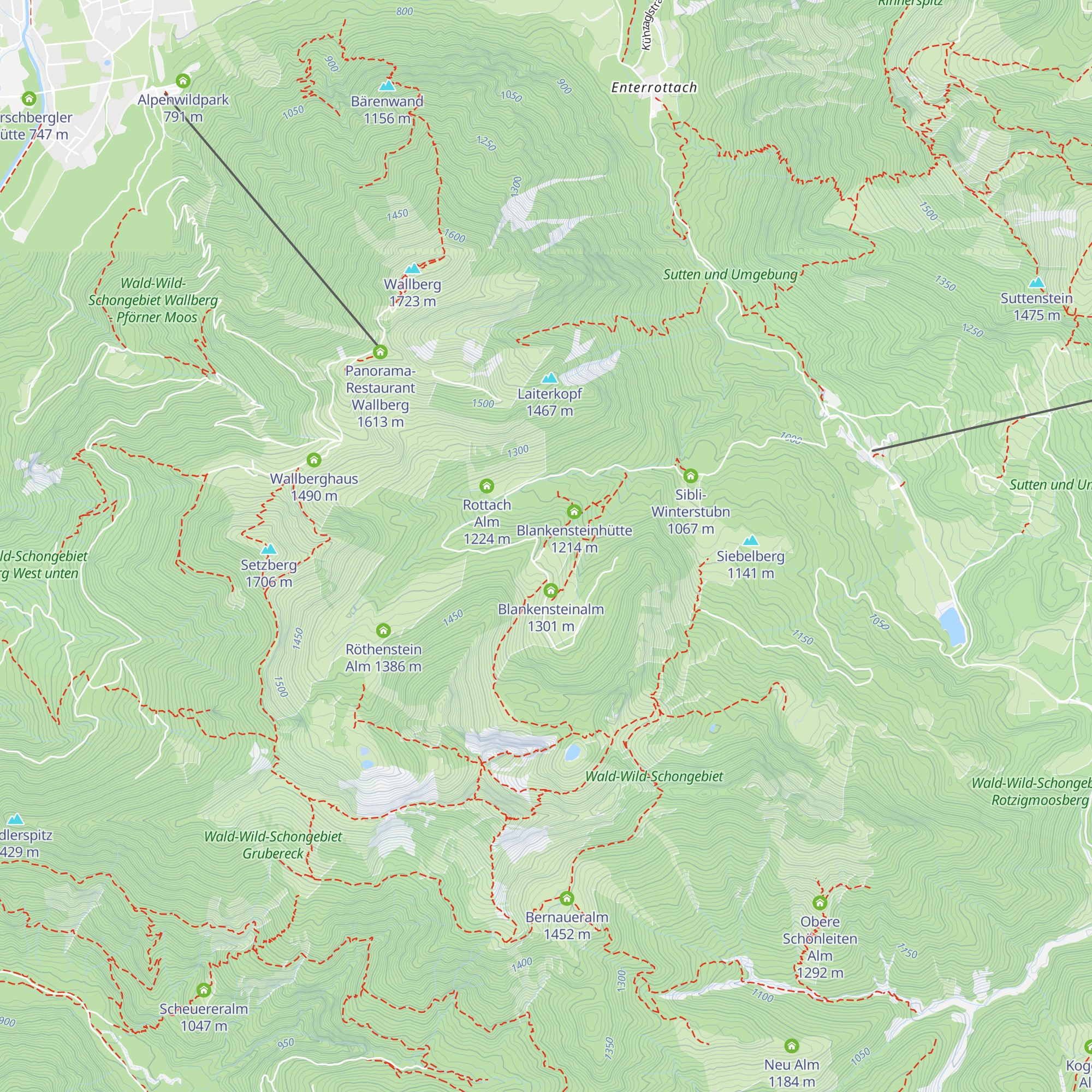 Tegernseer Skihütte map