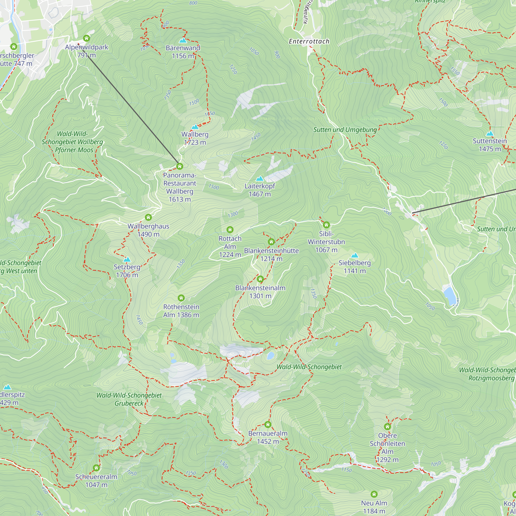 Tegernseer Skihütte map