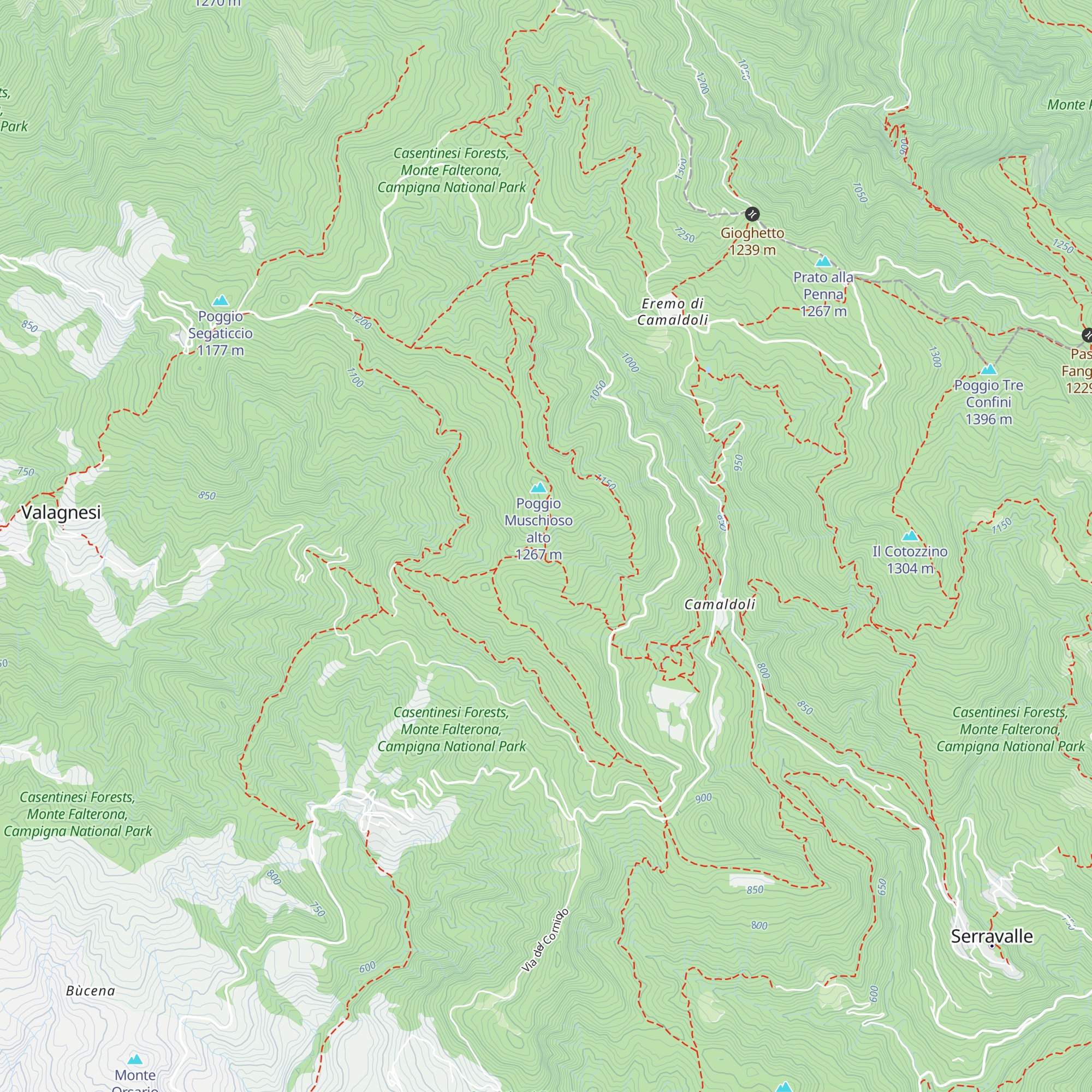 Rifugio Secchieta map