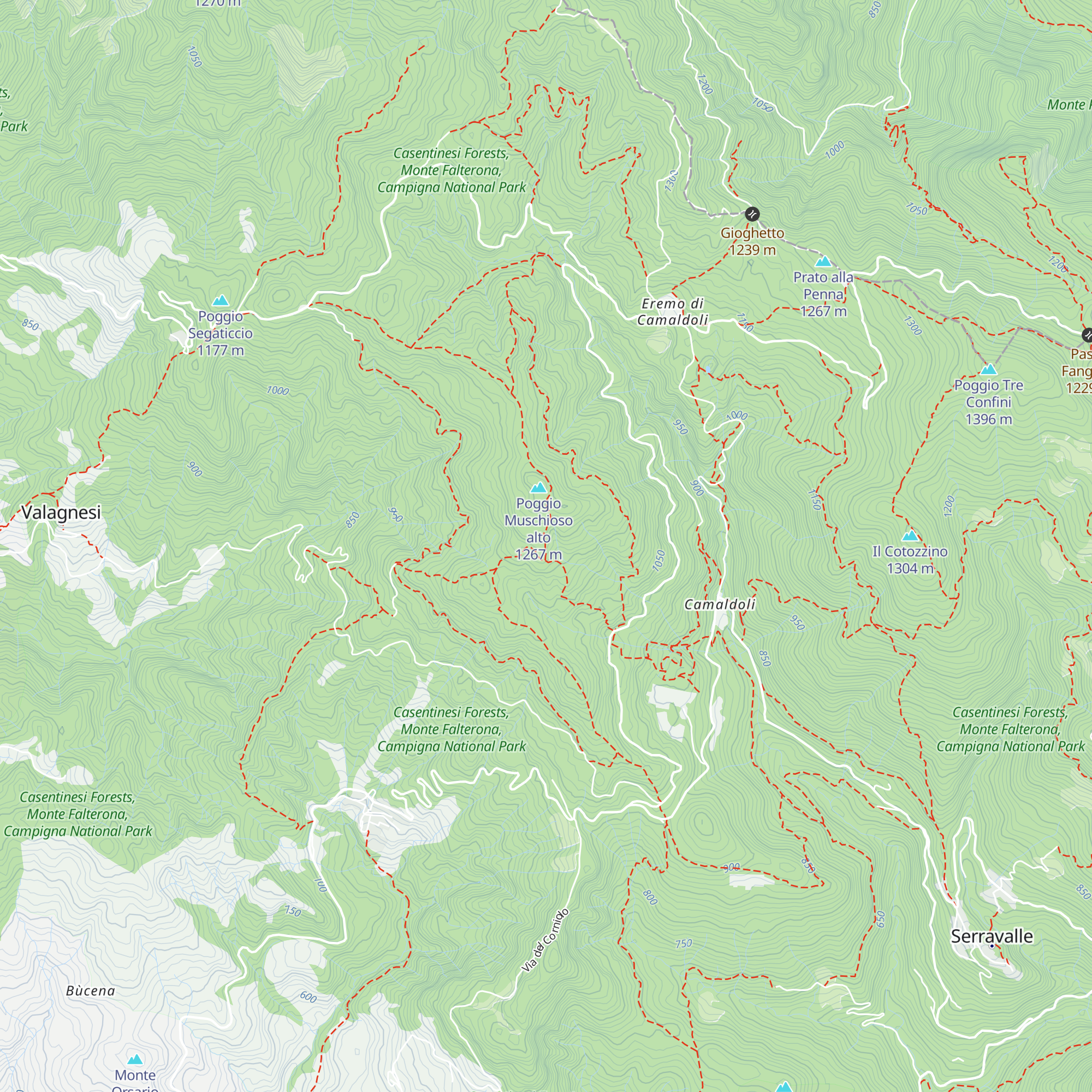 Rifugio Secchieta map