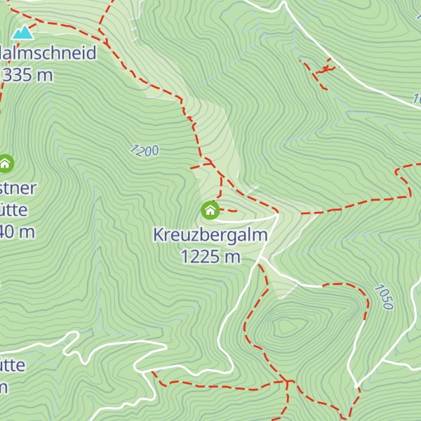 Map of Kreuzbergalm
