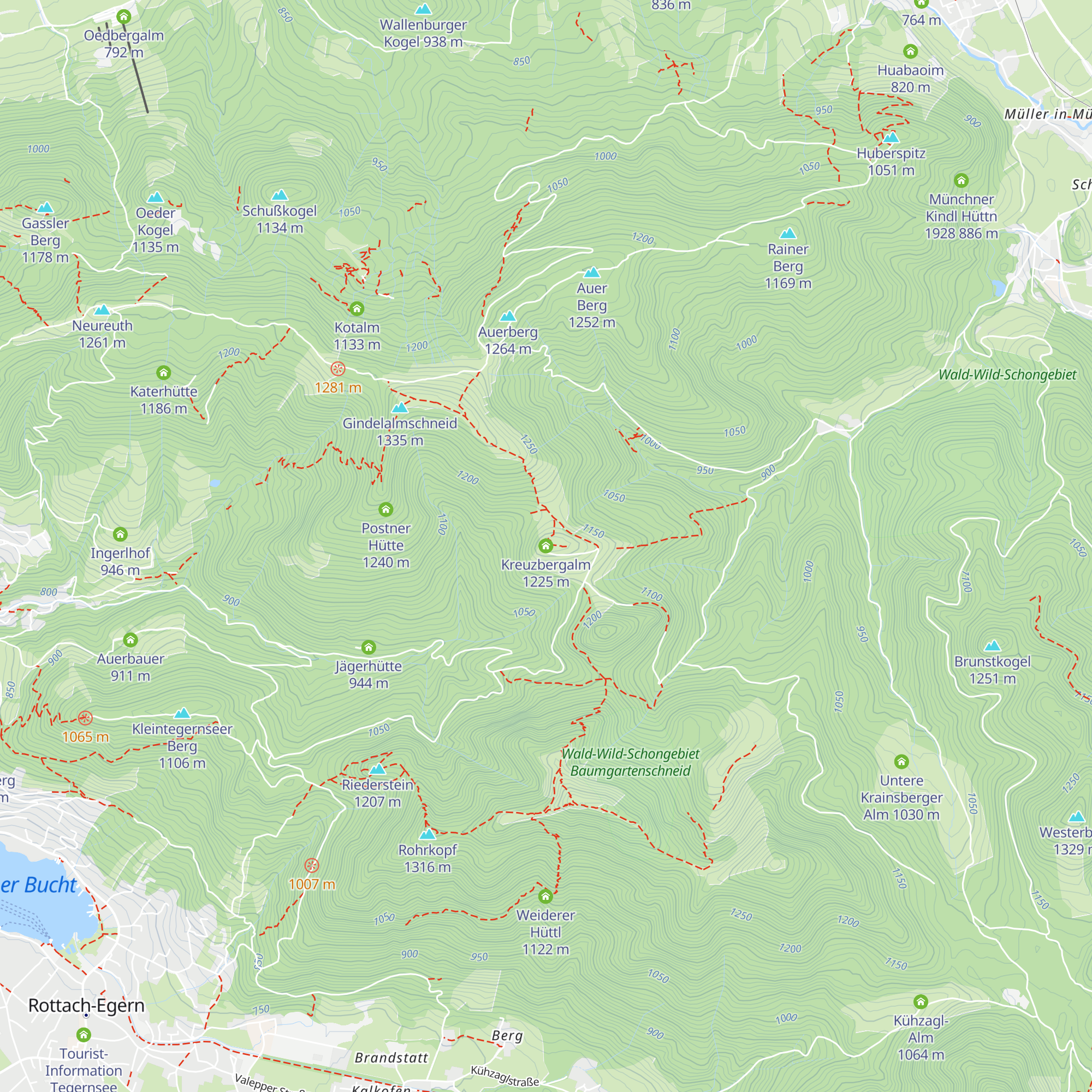 Kreuzbergalm map