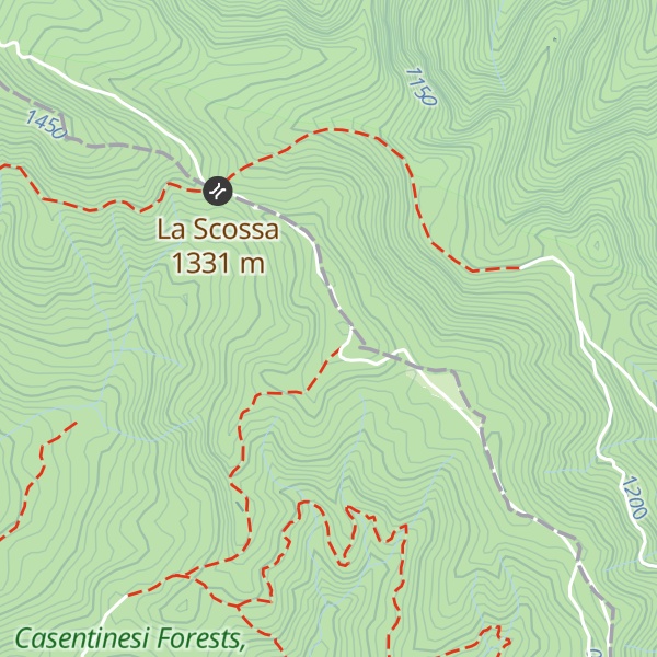 Map of Giogo di Secchieta