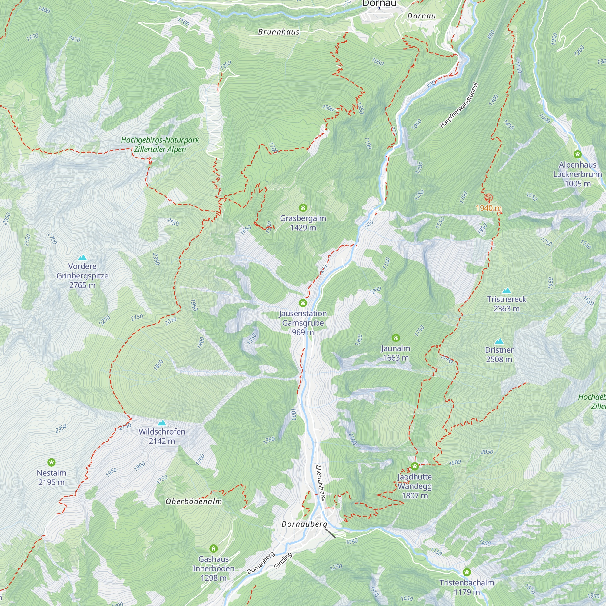 Jausenstation Gamsgrube map