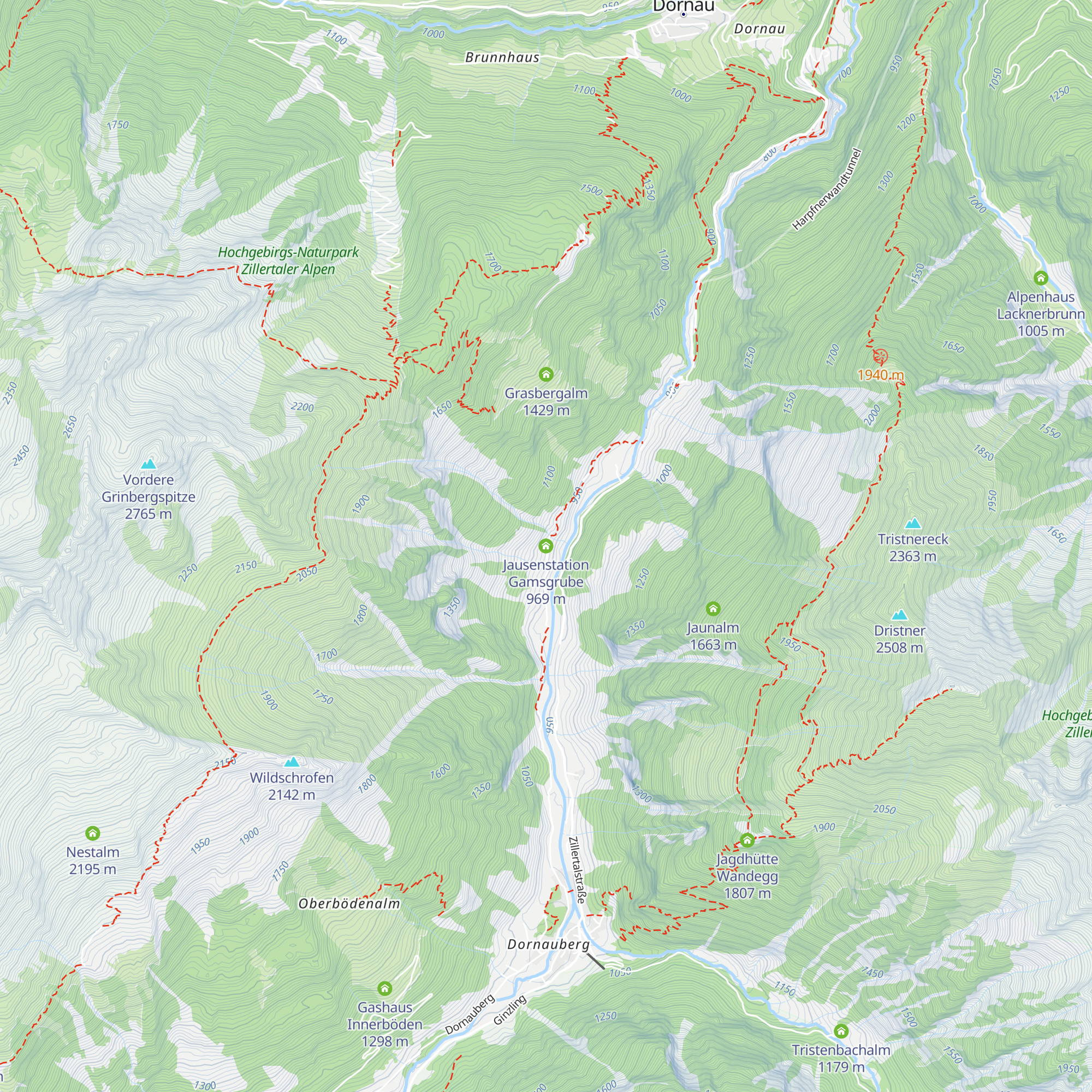 Jausenstation Gamsgrube map