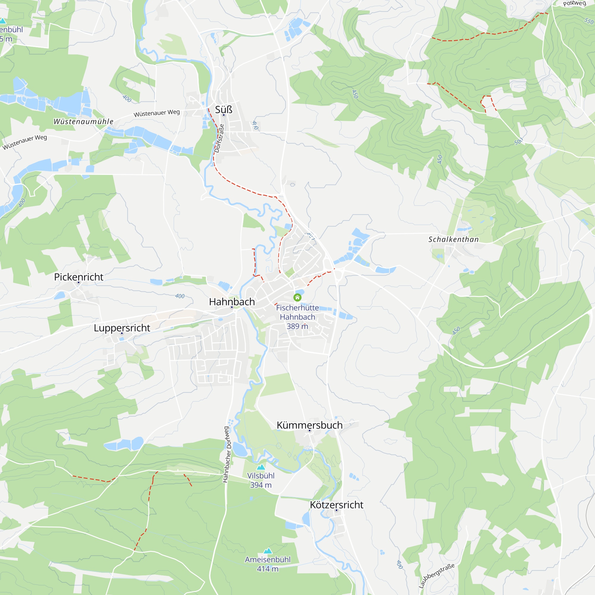 Fischerhütte Hahnbach map
