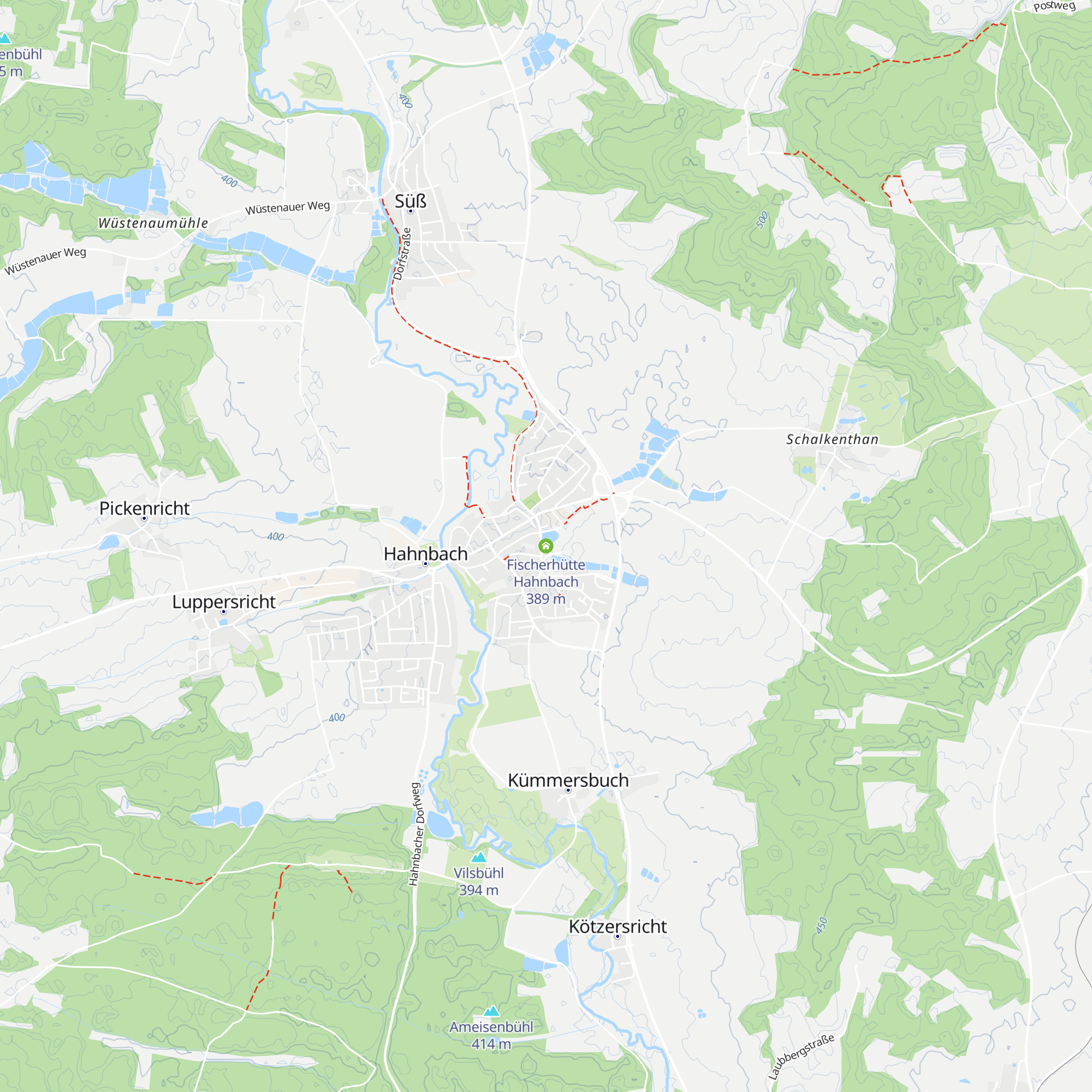 Fischerhütte Hahnbach map