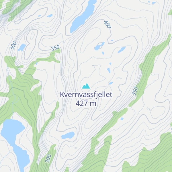 Map of Kvernvassfjellet