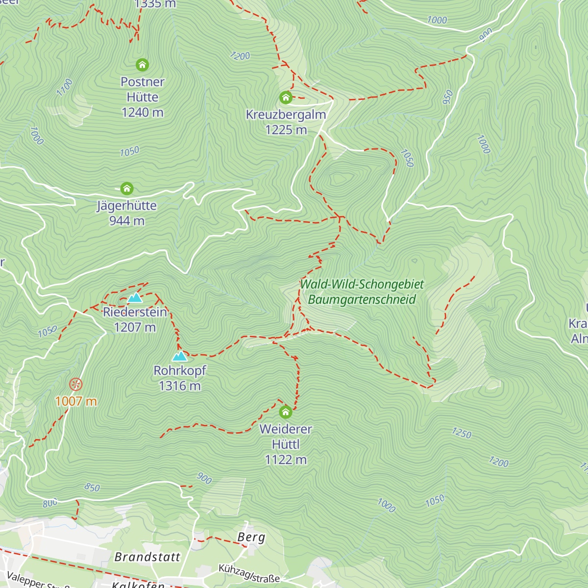 Baumgartenalm map