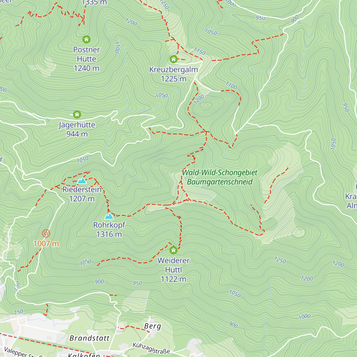 Baumgartenalm map