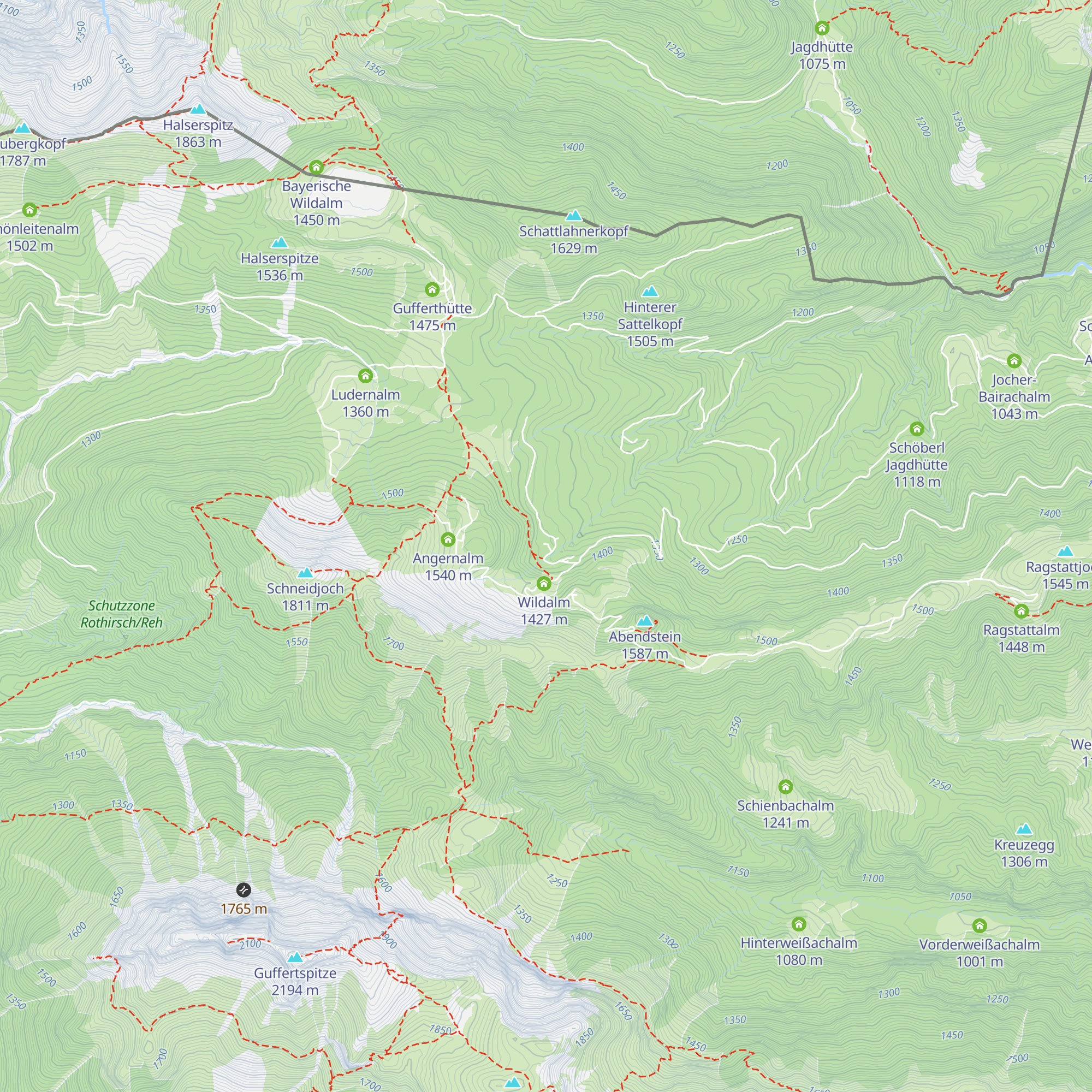 Wild Alm map