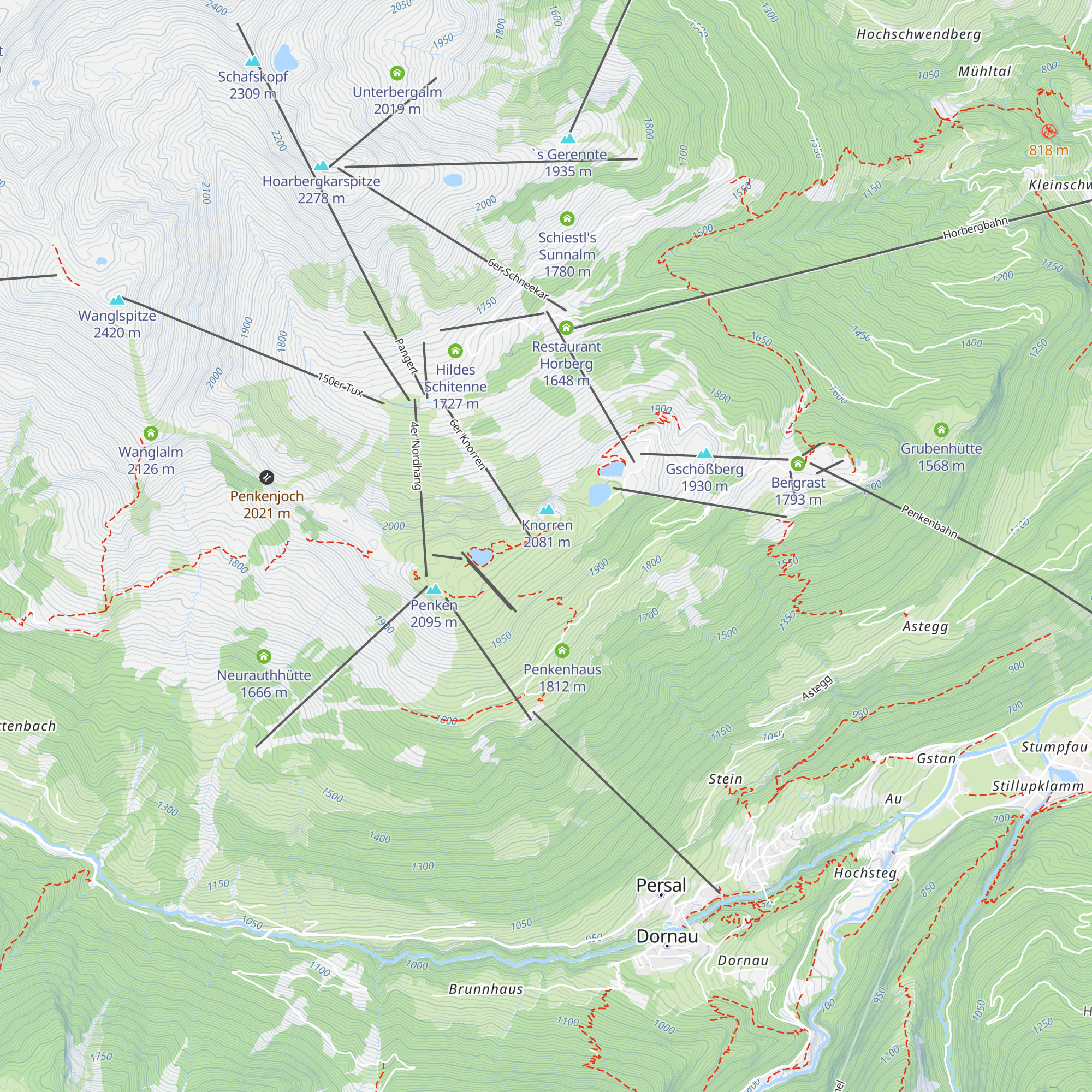 Penken Panorahma Restaurant map