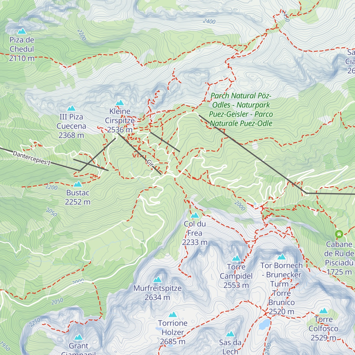 Rifugio Frara map