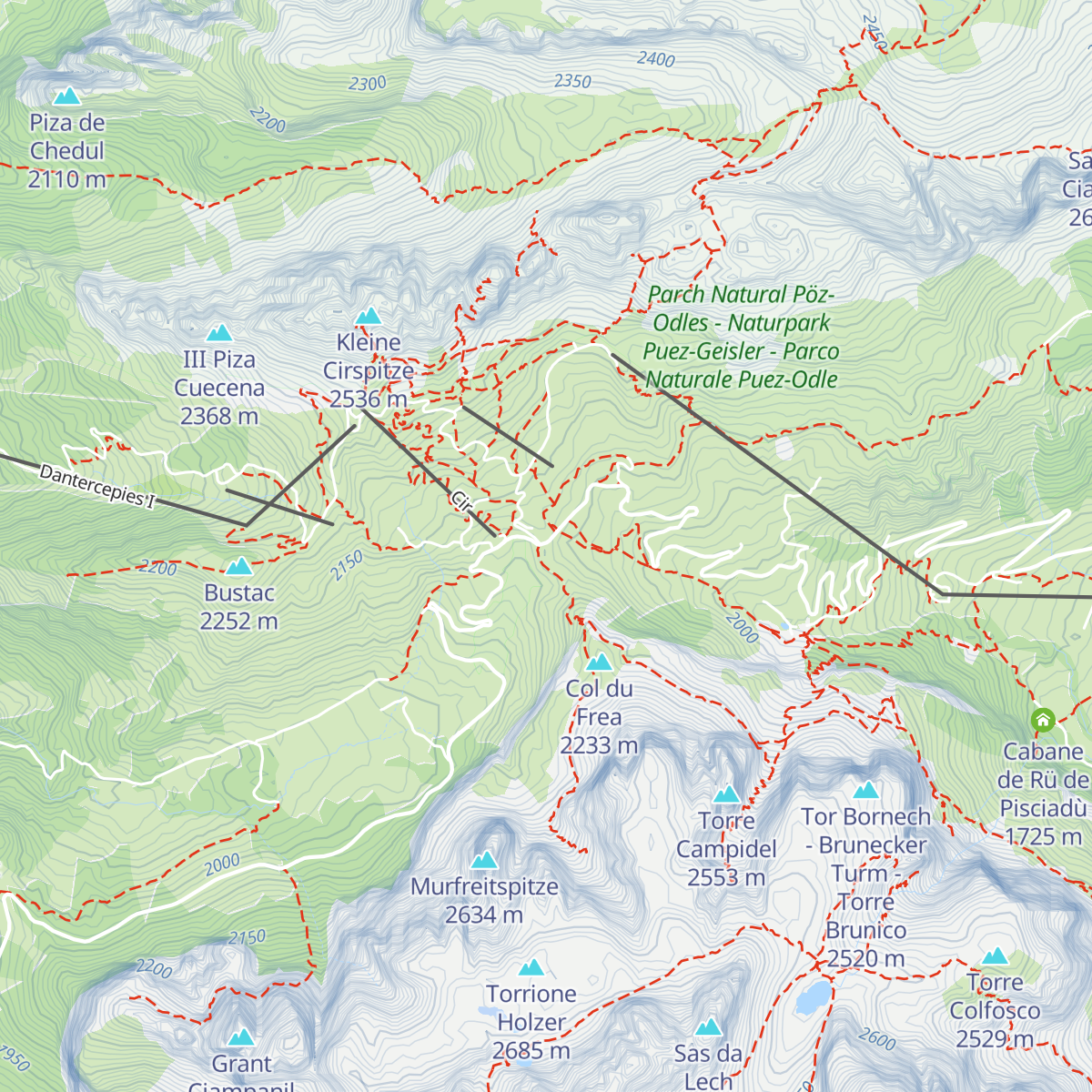 Rifugio Frara map