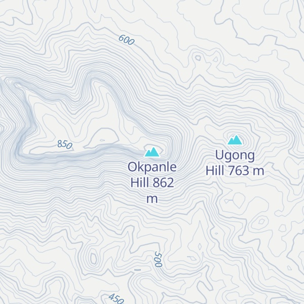Map of Okpanle Hill