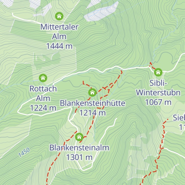 Map of Blankensteinhütte