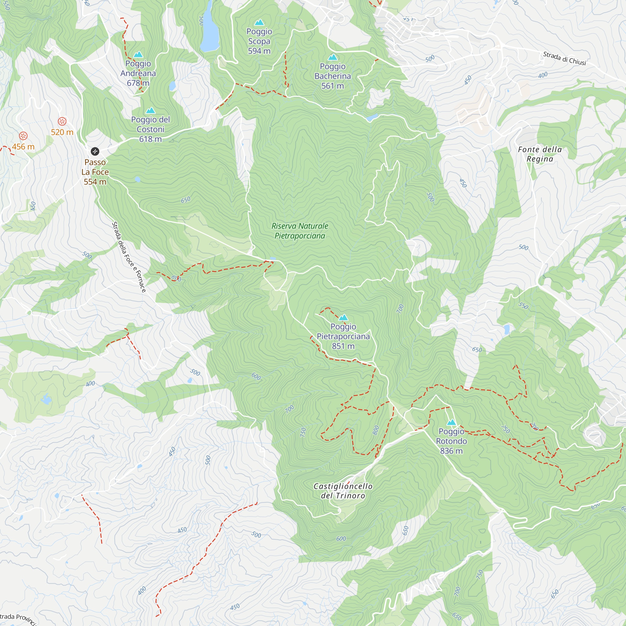Rifugio Pietraporciana map