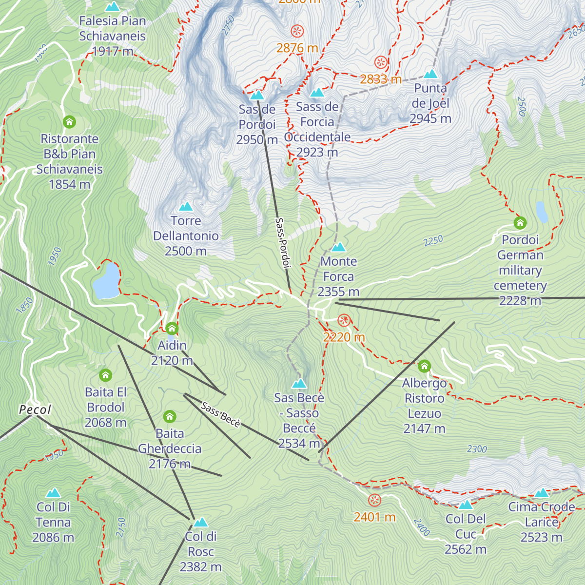 Bar Funivia map