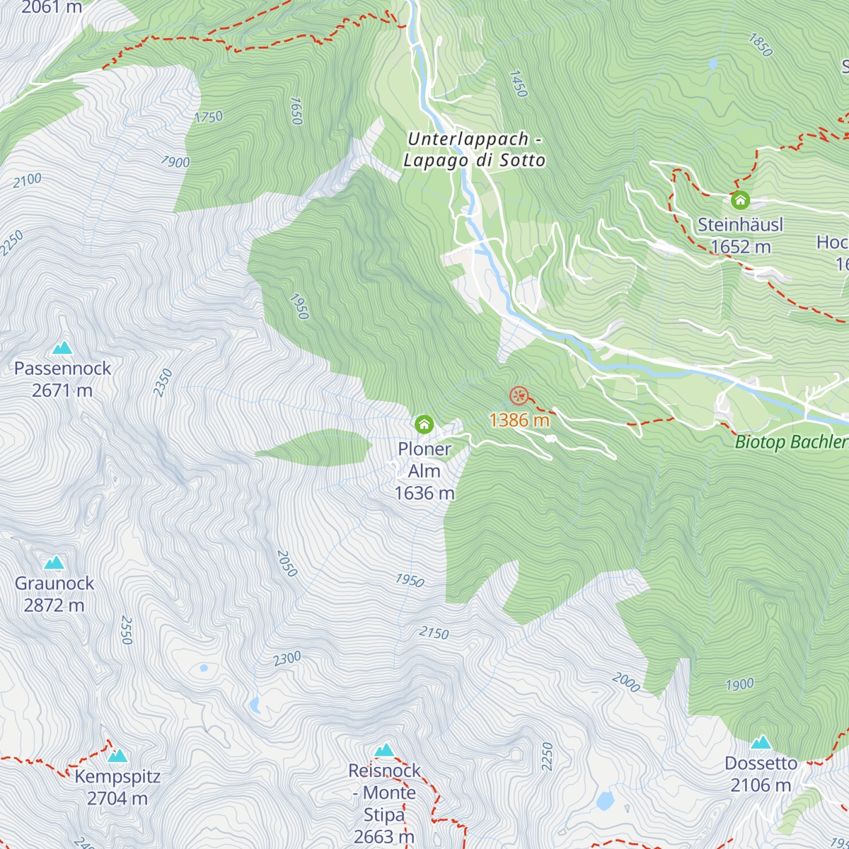Ploner Alm map