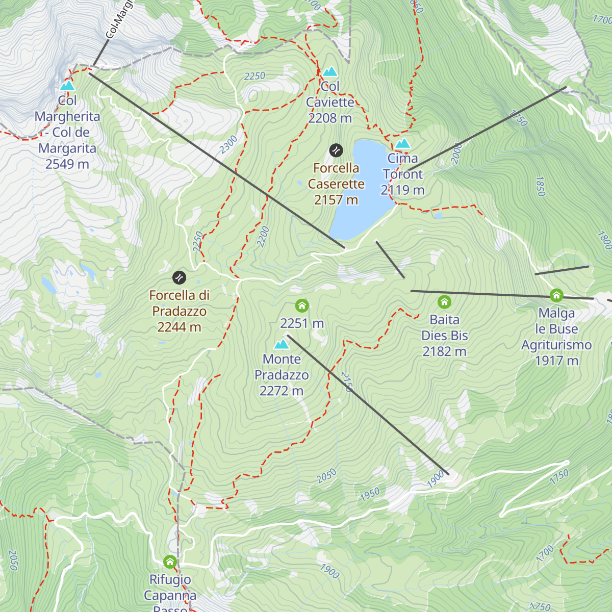 Rifugio Laresei map