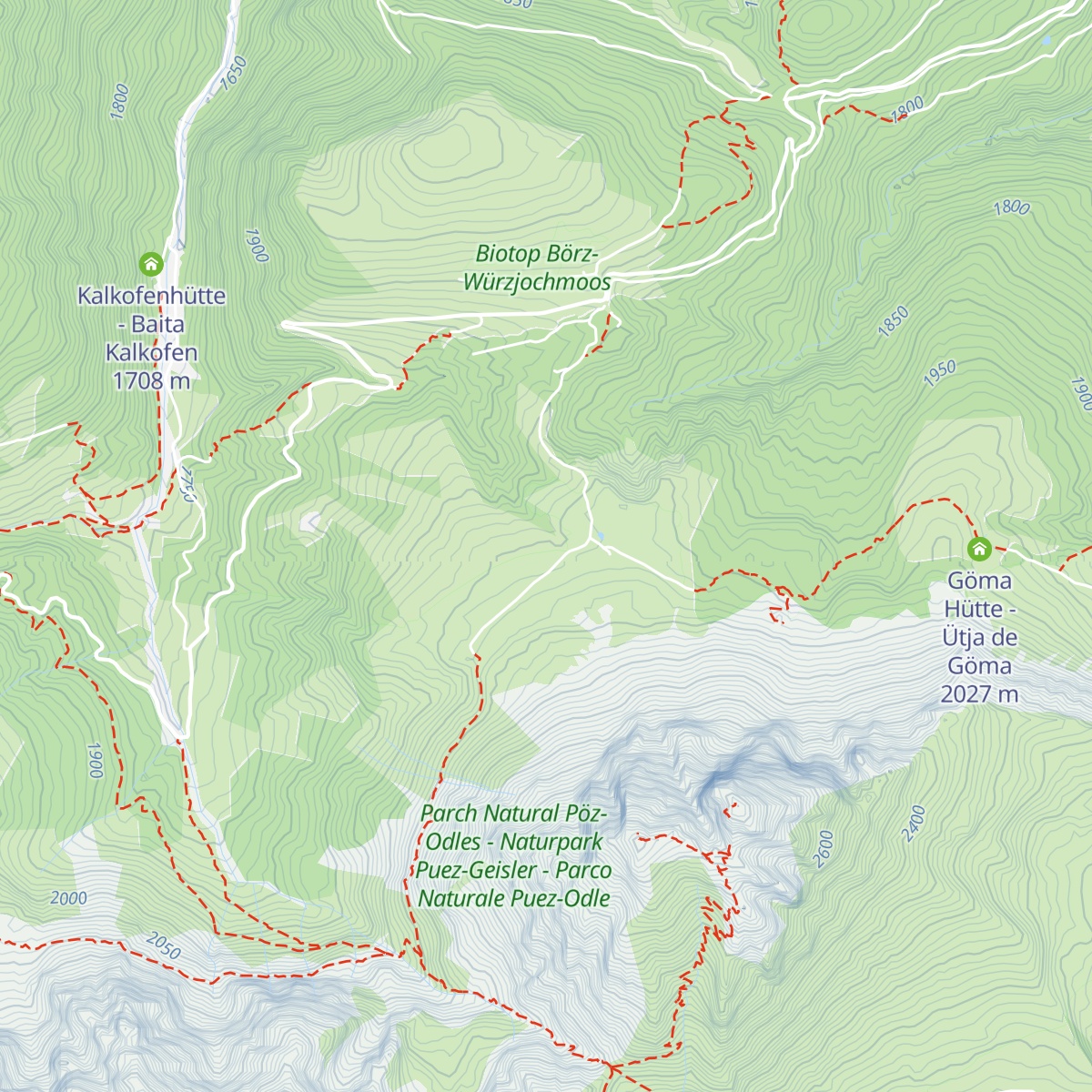 Peitler Hütte map