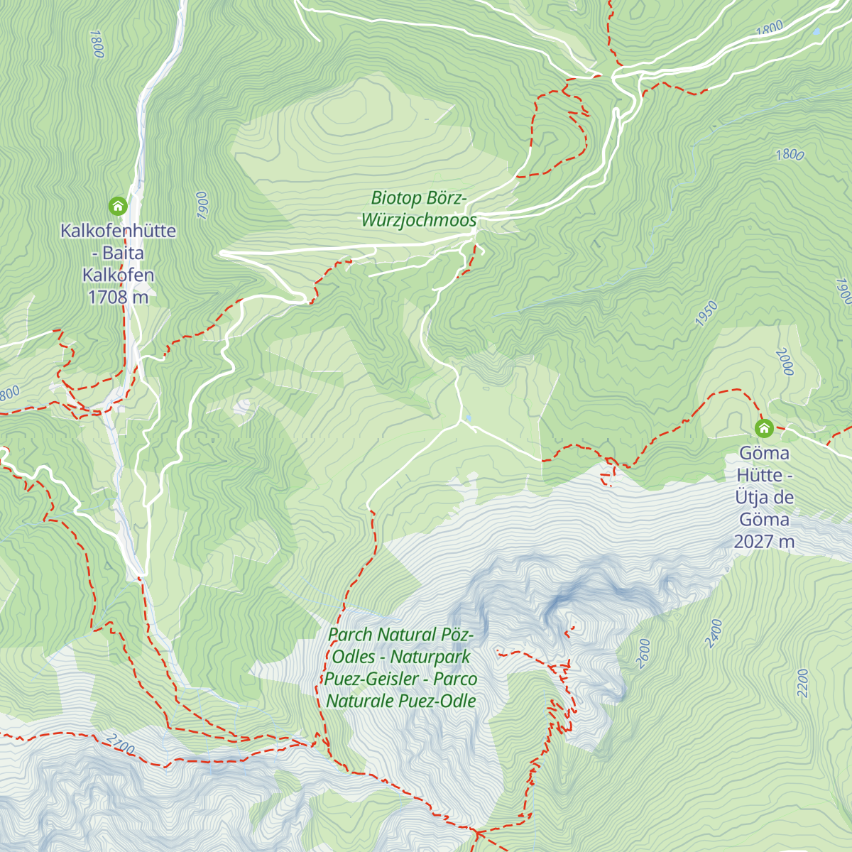 Peitler Hütte map