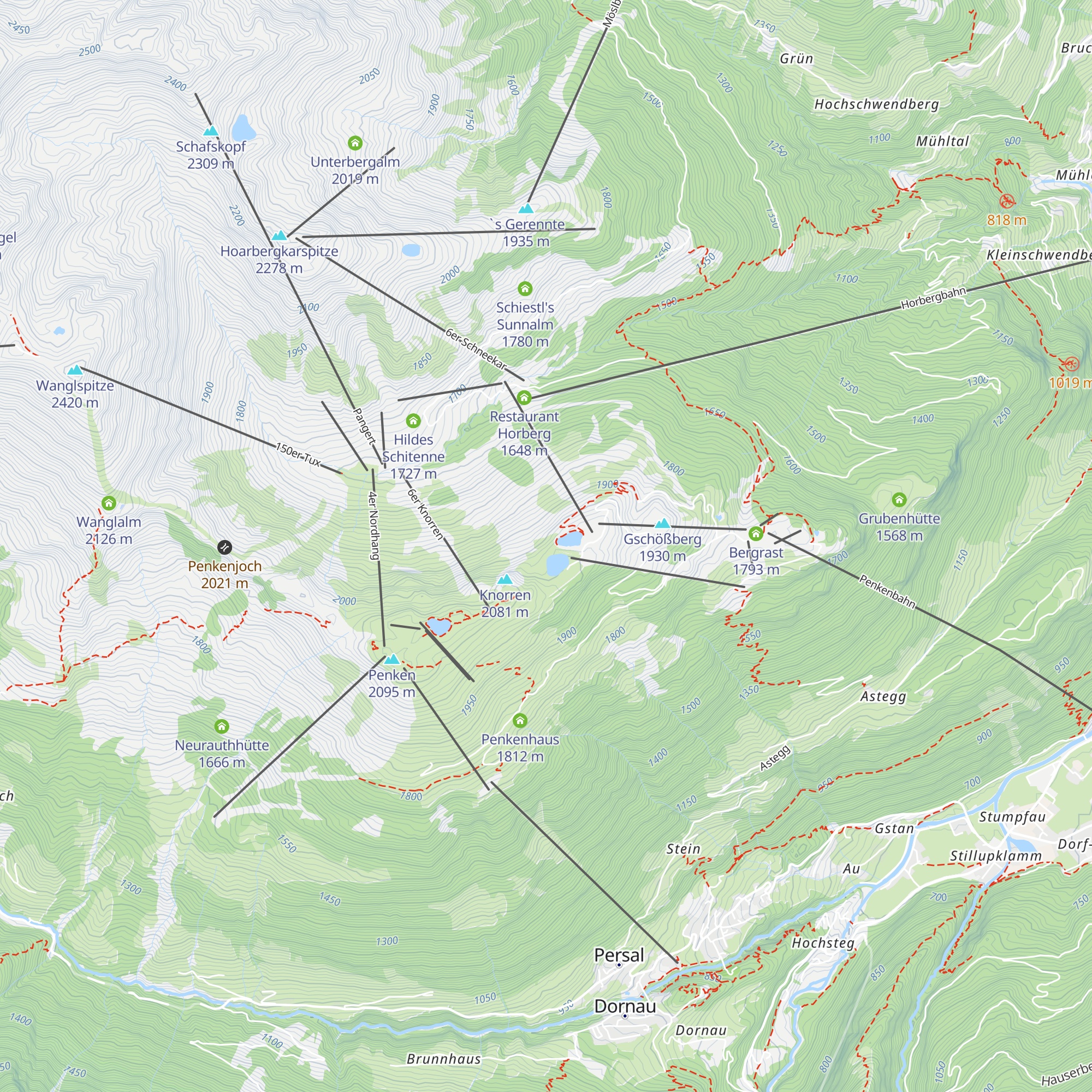 Penkenalm map
