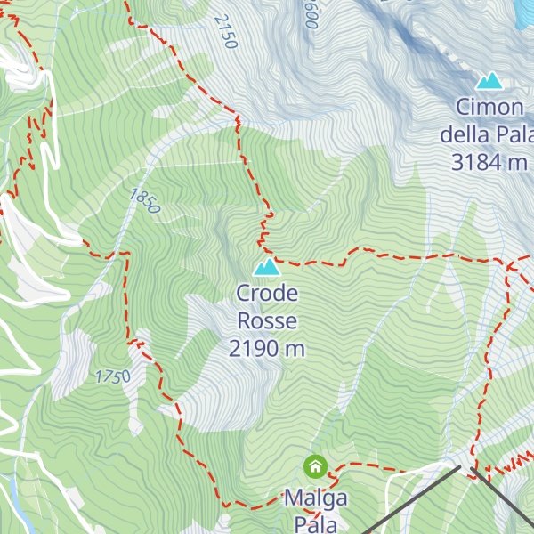 Map of Crode Rosse