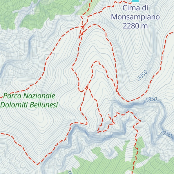 Map of Malga Bivacco Monsampiano